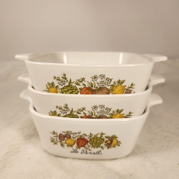 3 Vintage Corningware  Spice of Life P-43-B Casserole 2 3/4 Cup Dish Only NO Lid - Picture 3 of 5